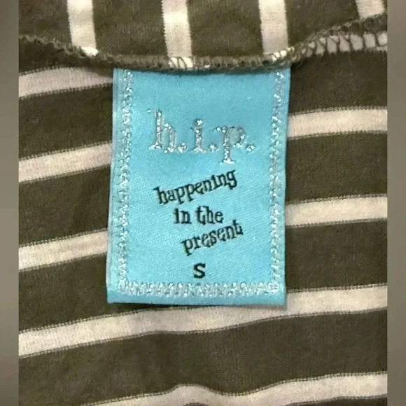 H.I.P. Green & White Striped Open Front Cardigan - Picture 5 of 6